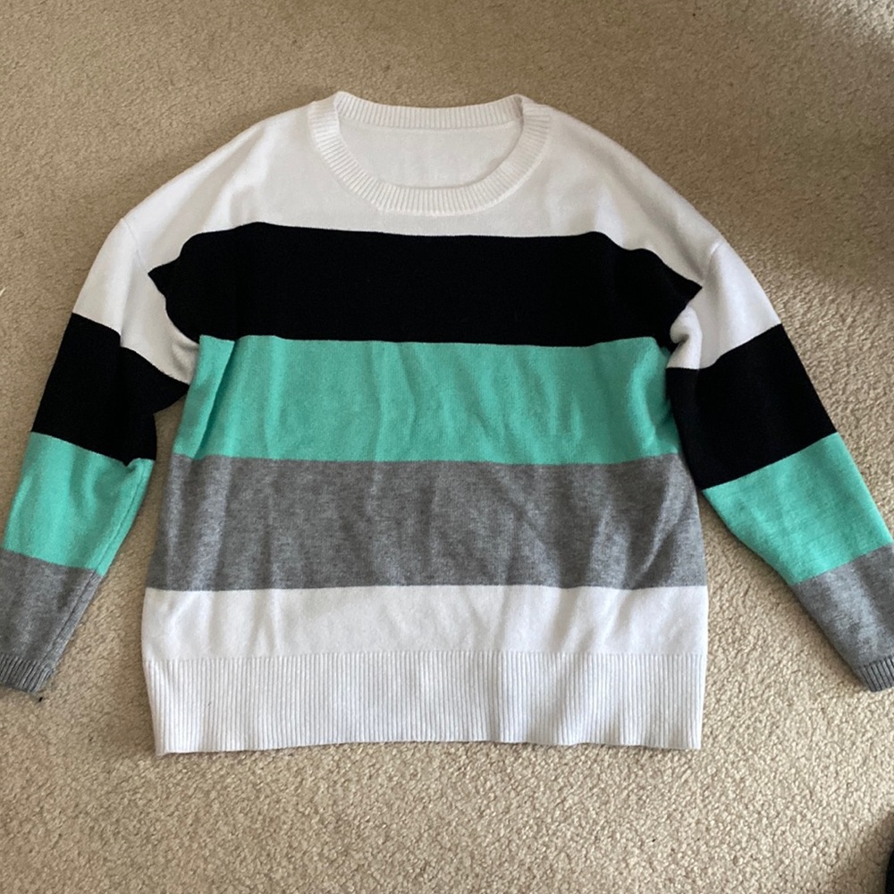 Striped sweater! Perfect for winter- looks great paired with jeans!